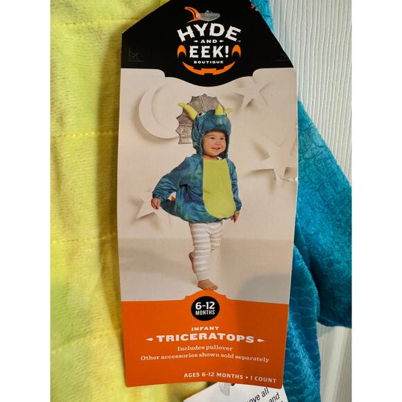 Hyde & EEK Infant Triceratops Pullover Costume 6-12M NWT - Picture 2 of 8